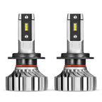 2X H7 LED Headlight Bulbs 6500K 10000LM FANLESS for Cars