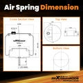 Set of 4 Air Suspension Spring Bags for ContiTech 65367 68359, Goodyear 1R11 221