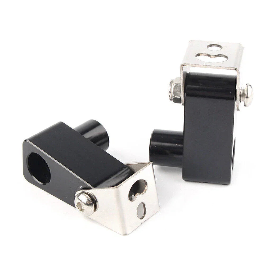 Fog Light Bracket for Motorcycle - Metal Alloy Black