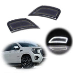 2X Full LED Front Smoke Side Marker Lights for Escalade Yukon XL (2021–2023)
