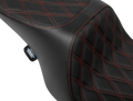 Predator 2-Up Seat for Drag Specialties (Vinyl, Double Diamond, Red)