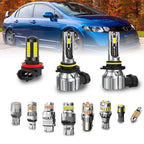 Set of 4 9005 9006 H11 T10 LED Light Bulbs for Honda Civic (2006–2011)