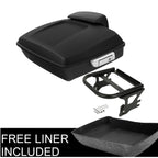 Matte Chopped Trunk Backrest Mount Rack for Harley Touring (1997–2008)