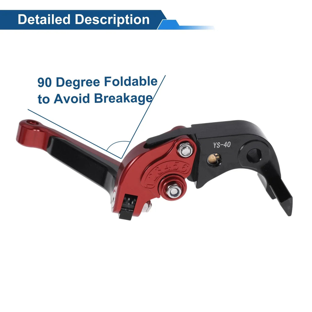 Adjustable Brake Clutch Levers for Honda CBR600RR (2007-2016) Red Black