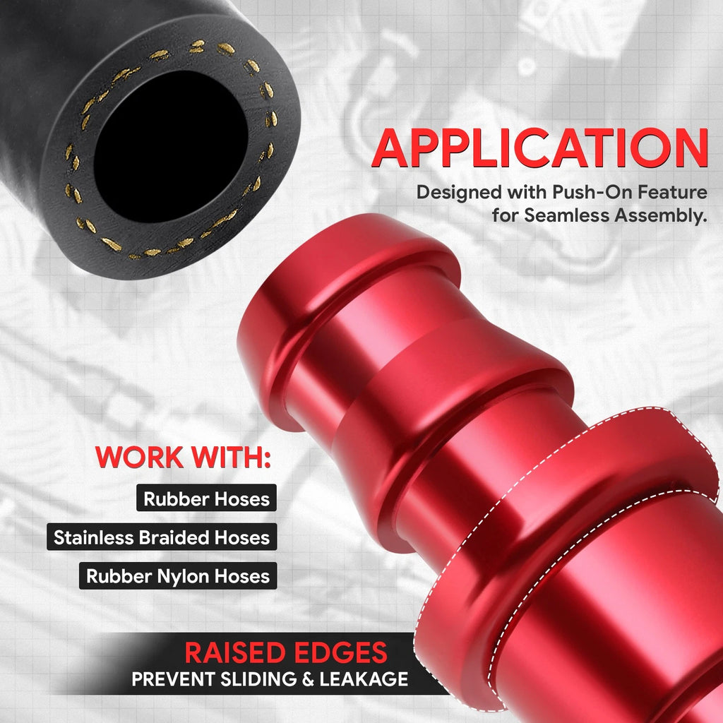 AN8 90 Degree Swivel Oil/Fuel Line Hose End Push-On Male Fitting