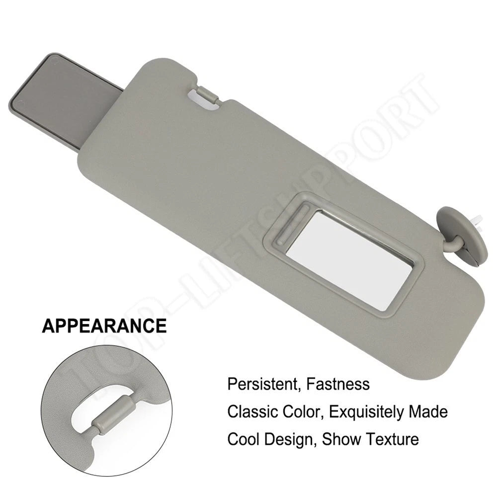 Right Passenger Side Sun Visor for Toyota Highlander (2008–2013)