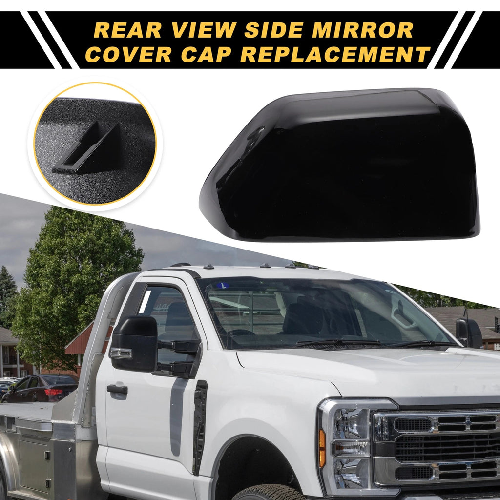 Right Side Mirror Cover Cap Gloss Black for Ford F-250 F-350 F-450 F-550 (2000–2023)