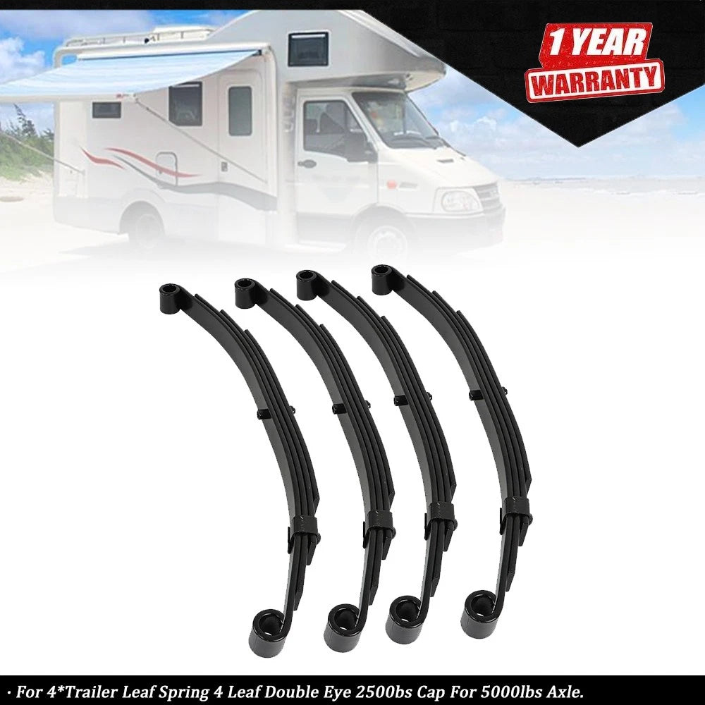 Set of 4 Leaf Springs for Trailer (2500 lbs Capacity)