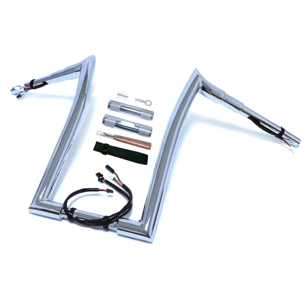 Chrome 16" Prewired Handlebar for Harley Road King FLHR FLHRC (2016–2023)