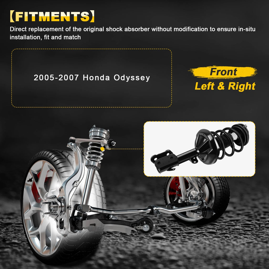 Set of 2 Complete Struts for Honda Odyssey (2005–2007)