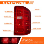 Full LED Tail Light for Chevy Silverado/GMC Sierra (2014–2019)
