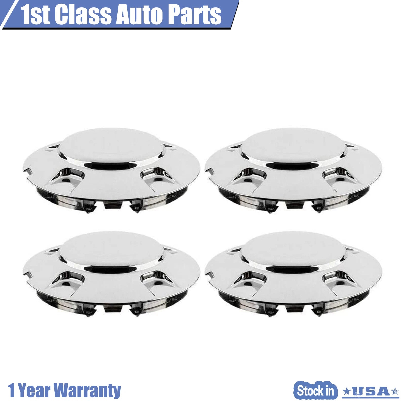 Set of 4 Chrome Wheel Center Hub Caps for Ford Expedition (1999–2000)