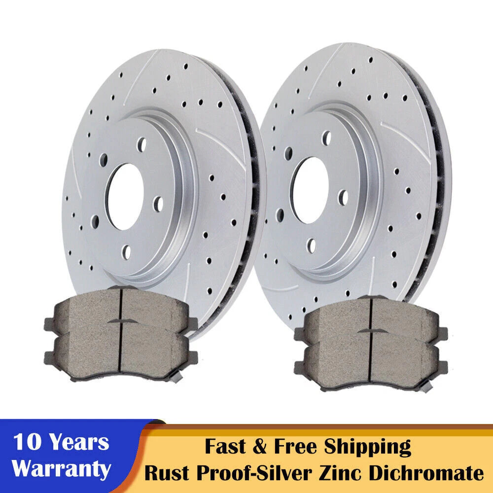 Front Brake Rotors and Pads Kit for Dodge Grand Caravan (2008–2020)