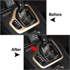 Black Carbon Fiber Gear Shift Panel Cover Trim for Jeep Cherokee (2014-2018)