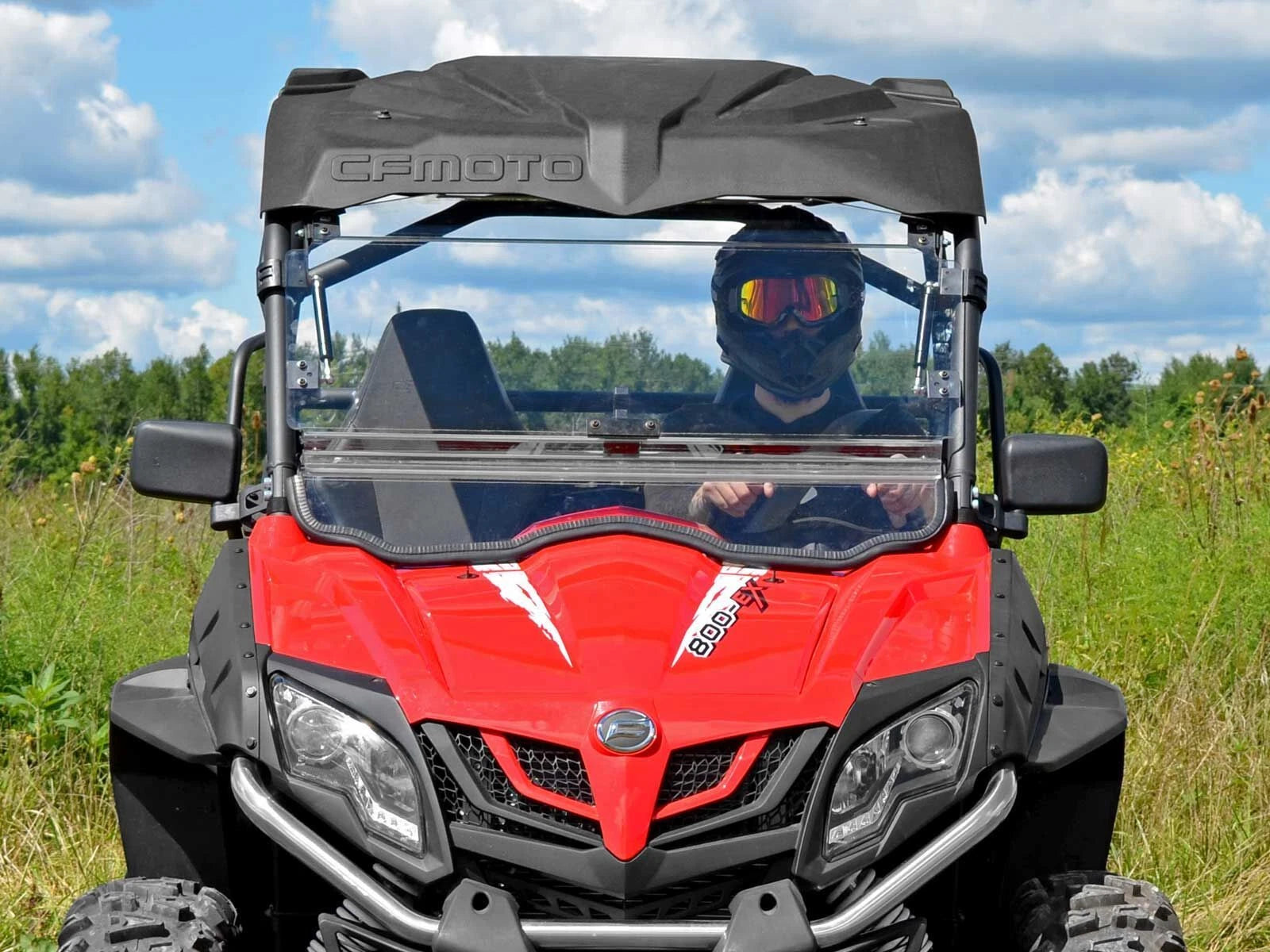 Scratch Resistant Flip Windshield for CFMOTO ZForce 500/800/1000 (2015–2023)