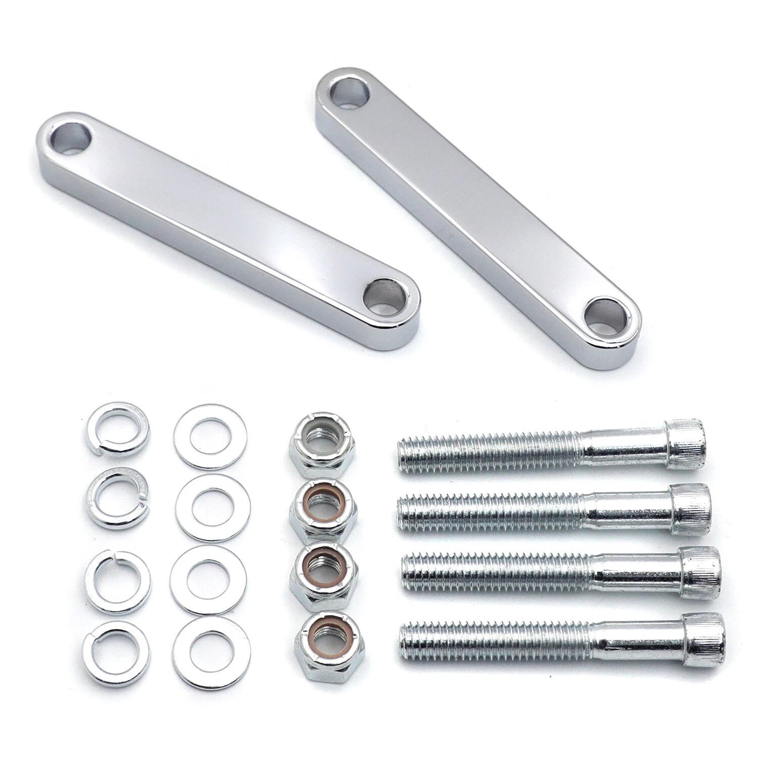 Set of 2 Chrome Front Fender Brackets for Harley Touring (2014–2019)