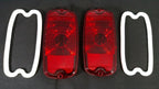 Tail Light Lenses with Gaskets Pair for 1960-1966 Chevy GMC Fleetside Pickup