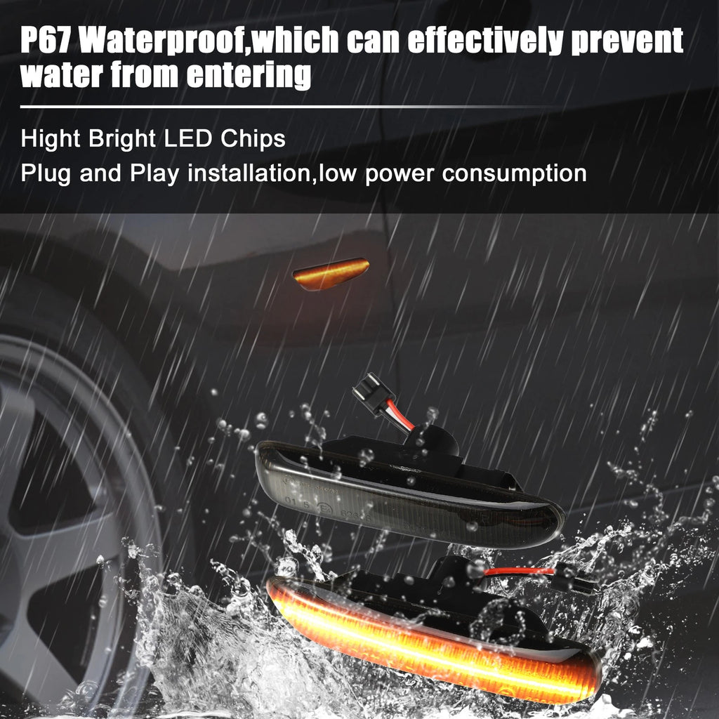 1 Pair Smoked LED Side Marker Light for BMW E46 (1998–2006)