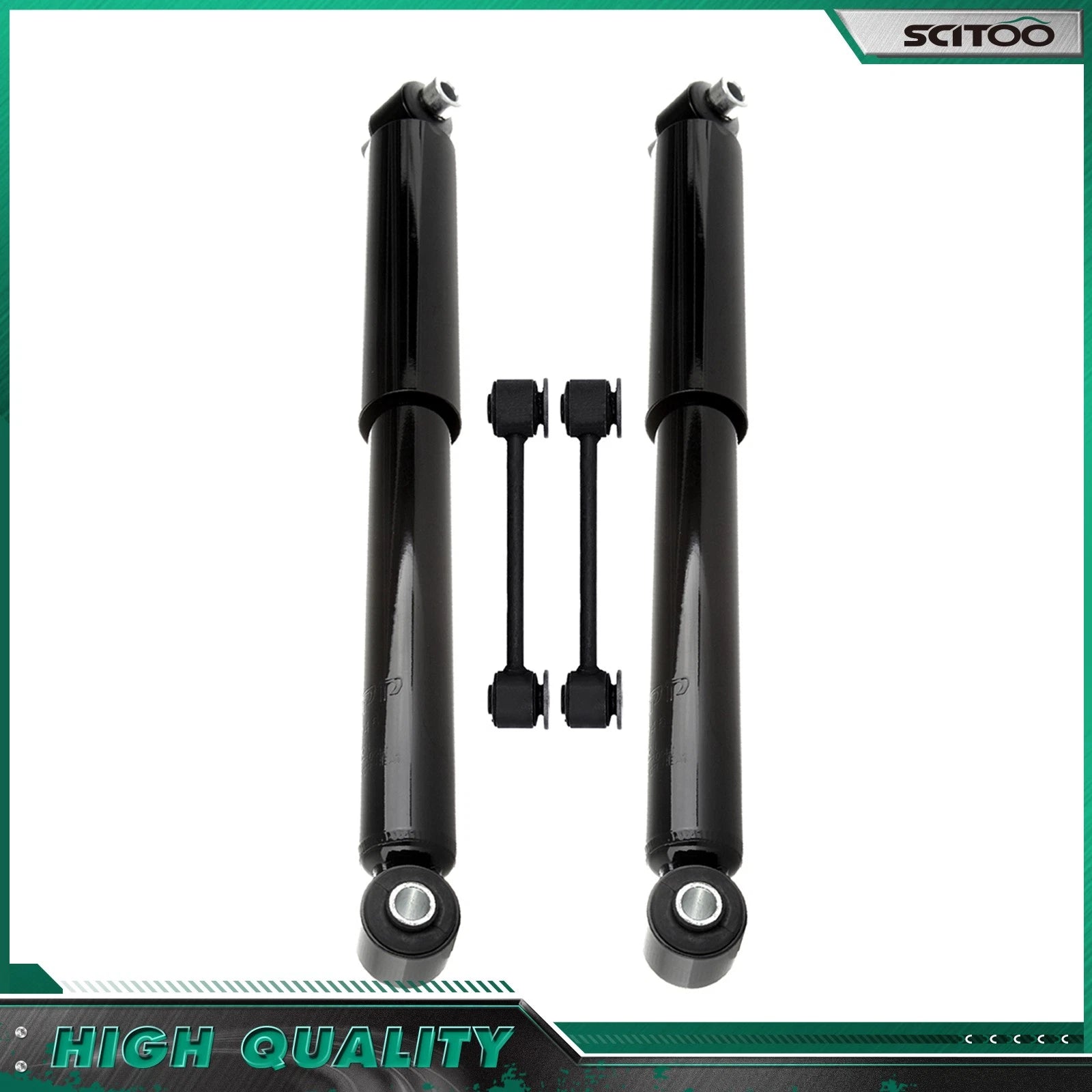 Set of 4 Rear Shocks & Sway Bar Links for Chrysler PT Cruiser (2001–2010)