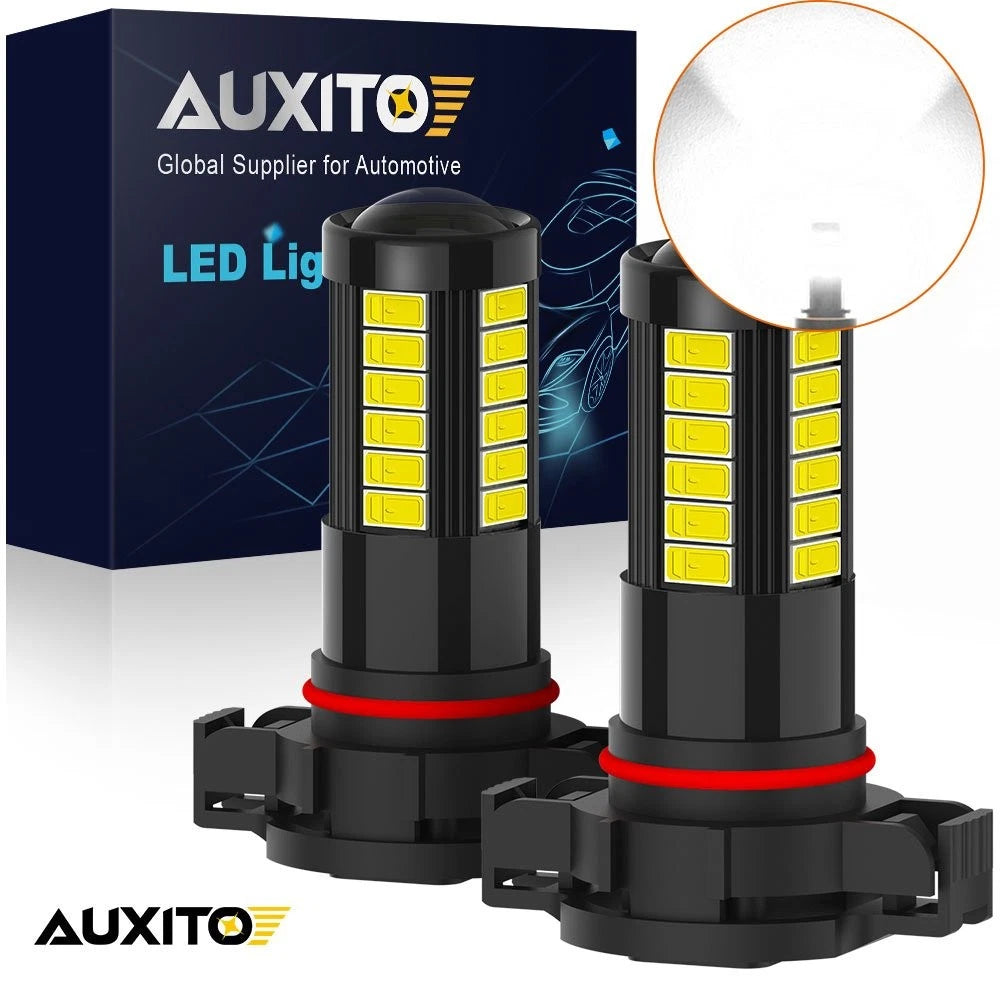 AUXITO PSX24W 2504 LED Fog Driving Light Bulb for EV (2000LM, 6000K)