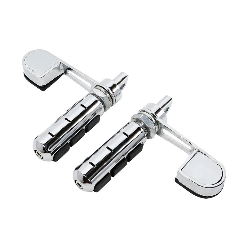 Chrome Anti Vibration Stirrup Heel Foot Rest Pegs for Harley Softail (2000–2023)