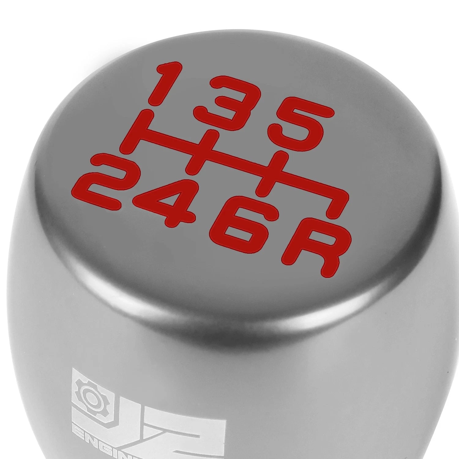J2 Universal Aluminum Shift Knob Silver Flat Teardrop Shape w/ Adapters