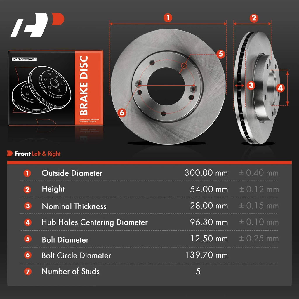 Front Disc Brake Rotors for Kia Sorento (2007-2009)
