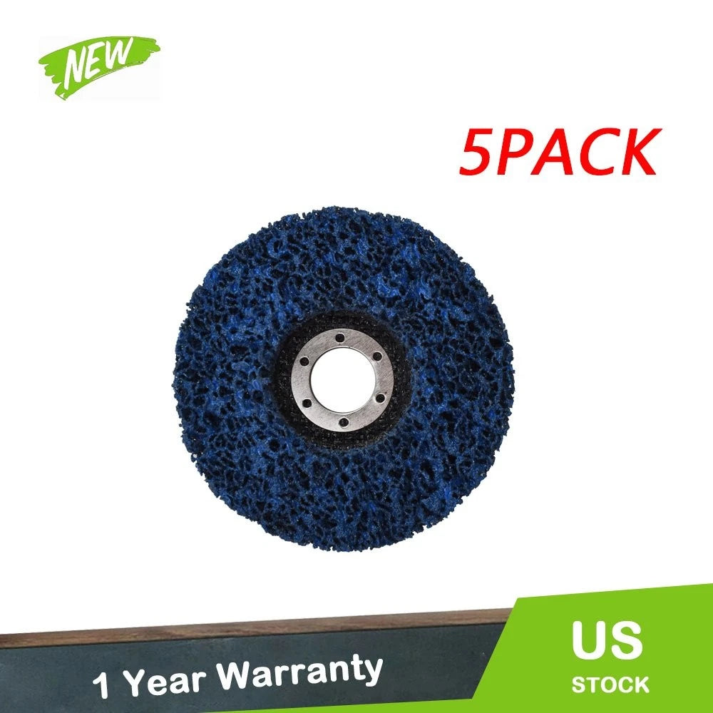 Set of 5 Poly Strip Discs for Angle Grinder (4.5'' x 7/8'')
