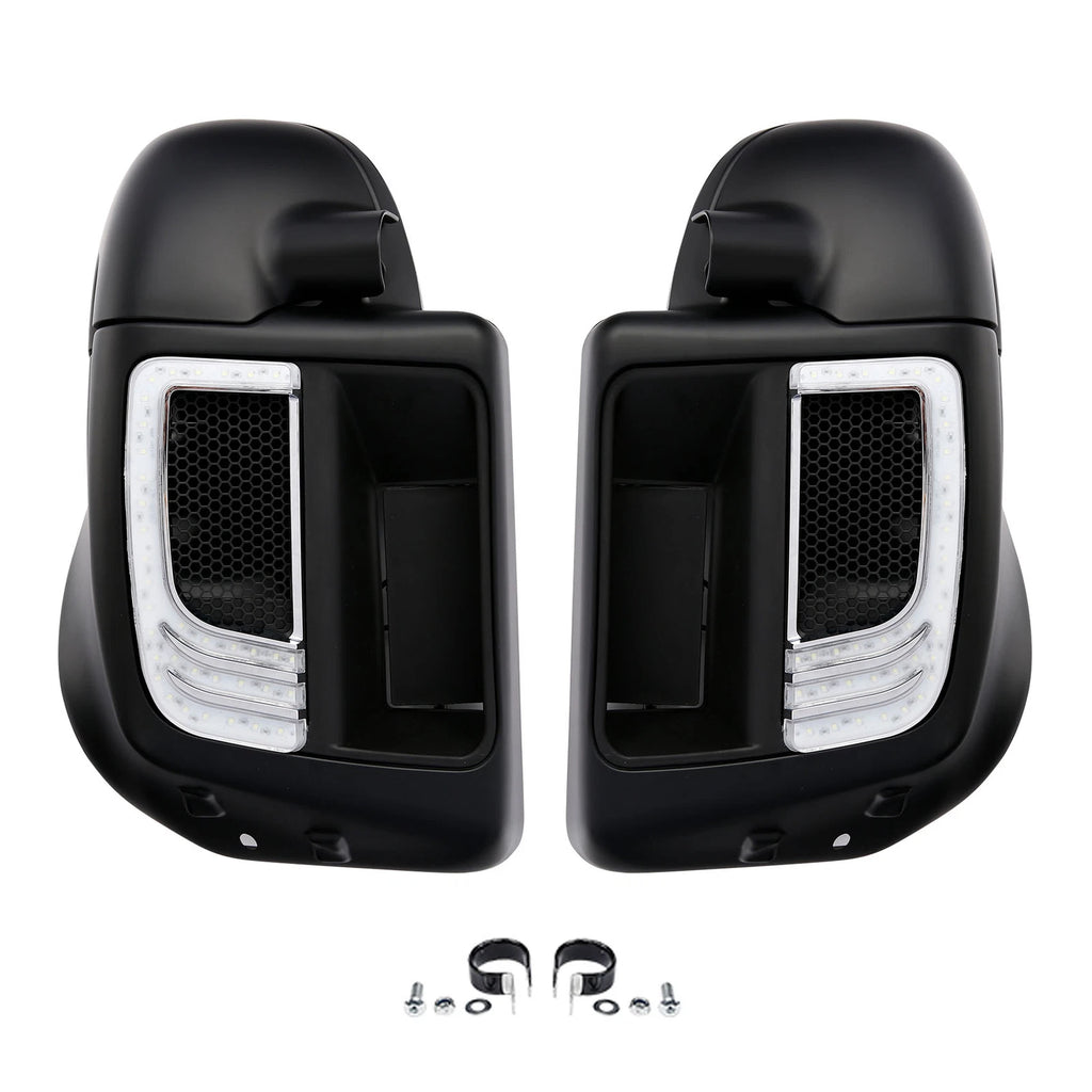 Matte Lower Vented Fairings Grilles LED Light for Harley Street Glide (2014–2024)