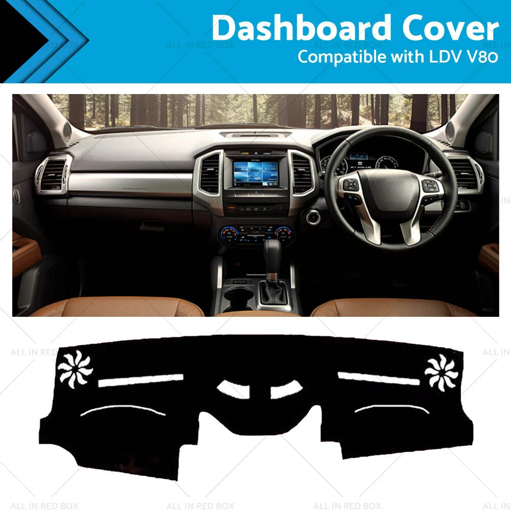 Non-Slip Dash Mat for LDV V80 (2013–2023) Dashboard Cover Black