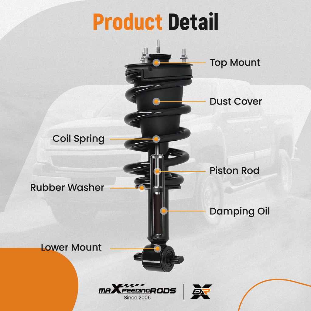 Front Pair Struts & Spring Assemblies for GMC Sierra 1500 (2014-2019)