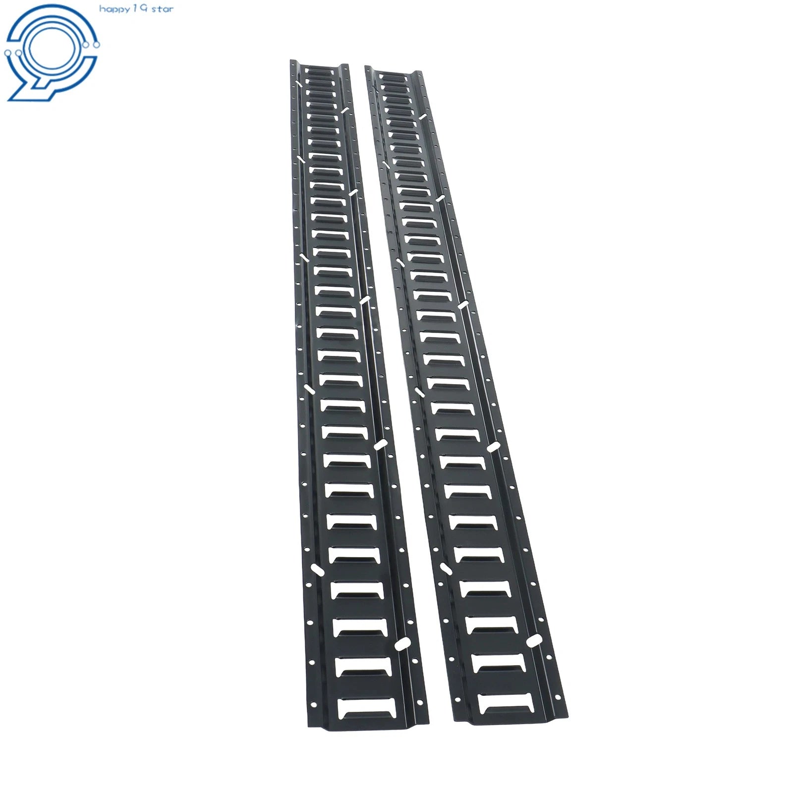 Set of 2 E Track Tie Down Rails for Garages Vans Trailers (5')
