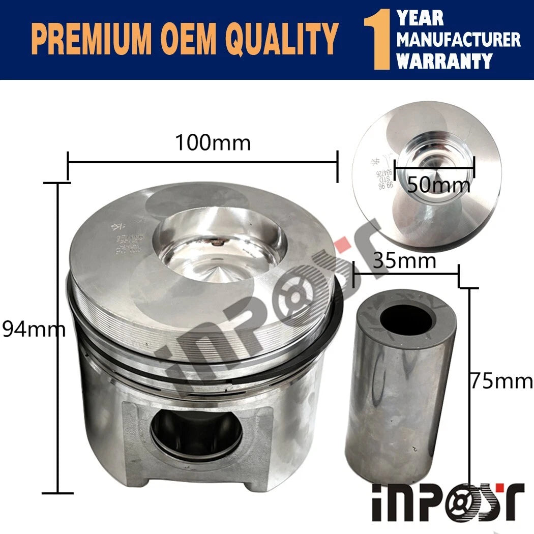 Set of 2 STD Pistons + Rings for Deutz F2L511