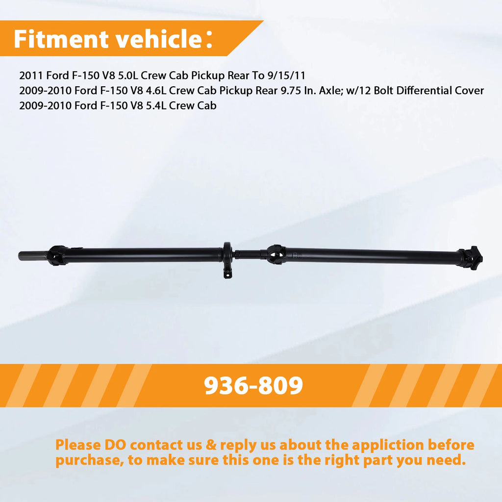 Rear Driveshaft for Ford F150 Crew Cab Pickup (2009–2011) 4WD
