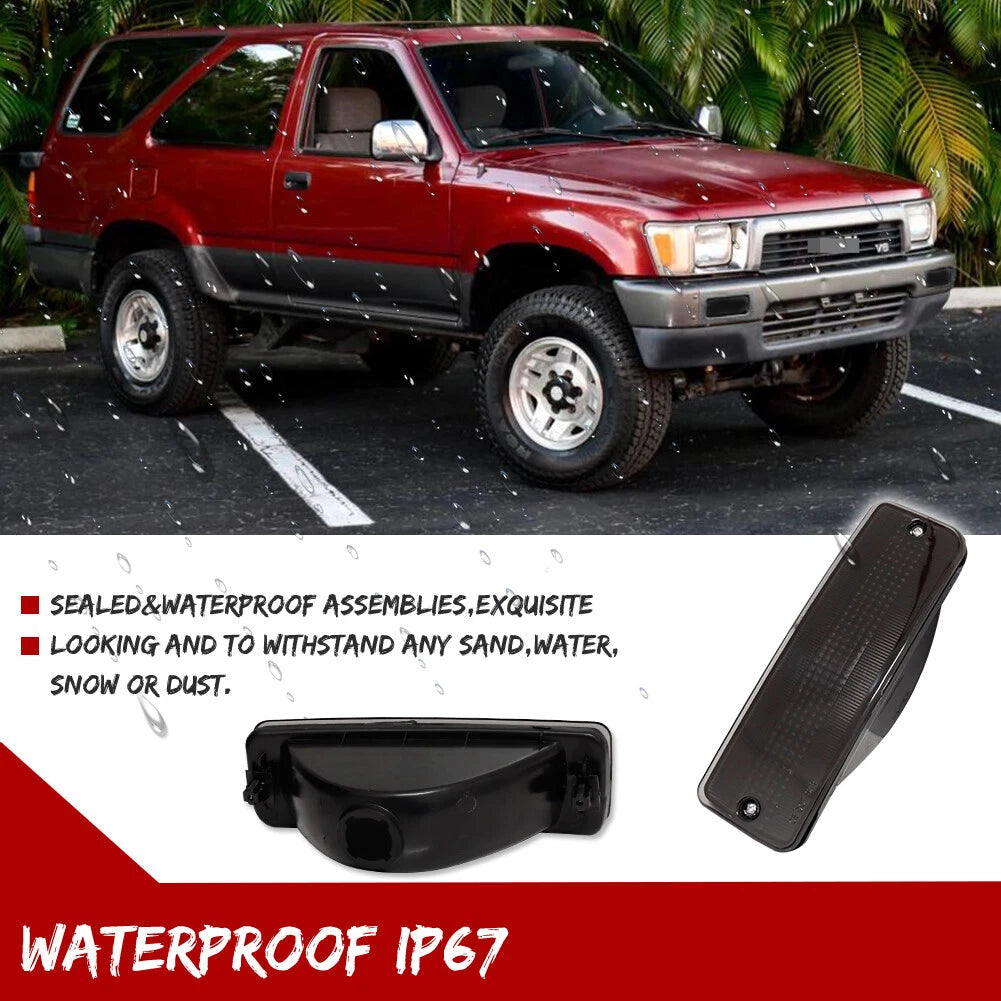 Smoke Black Lens Signal Light Shell Pair for Toyota Pickup, 4Runner (1989–1995)
