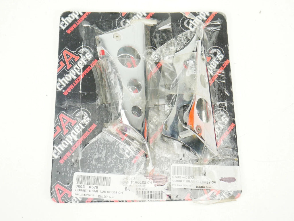 Clamp On Gussets for LA Choppers 1-1/4in. Handlebars (Chrome)