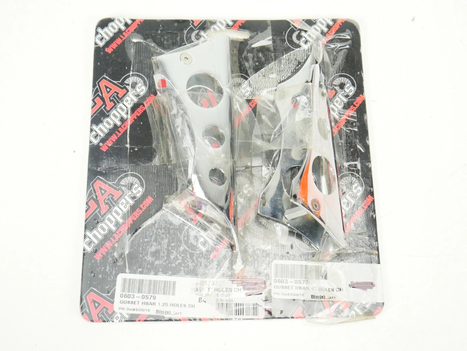 Clamp On Gussets for LA Choppers 1-1/4in. Handlebars (Chrome)