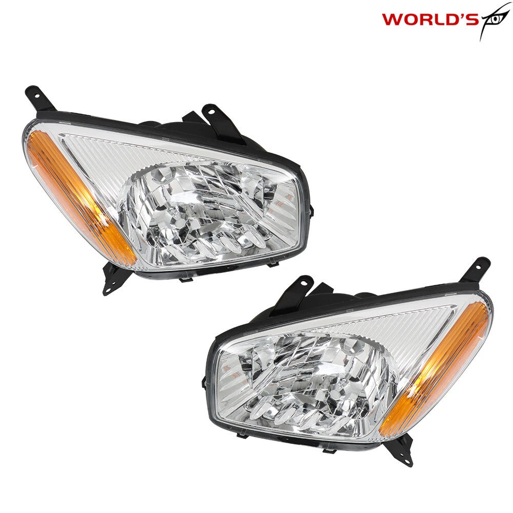 Set of 2 Halogen Headlights for Toyota RAV4 (2001–2003) Chrome Housing