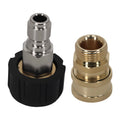 2X Brass Quick Connect Fitting M22-14mm to 3/8" for High Pressure Washer (5000PSI)
