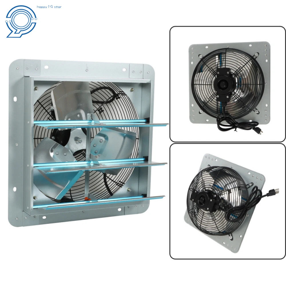 Shutter Exhaust Fan for Garage Shop (10" 12" 14" 16" 20")