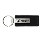 Black Leather Keychain - Officially Licensed for Honda Insight