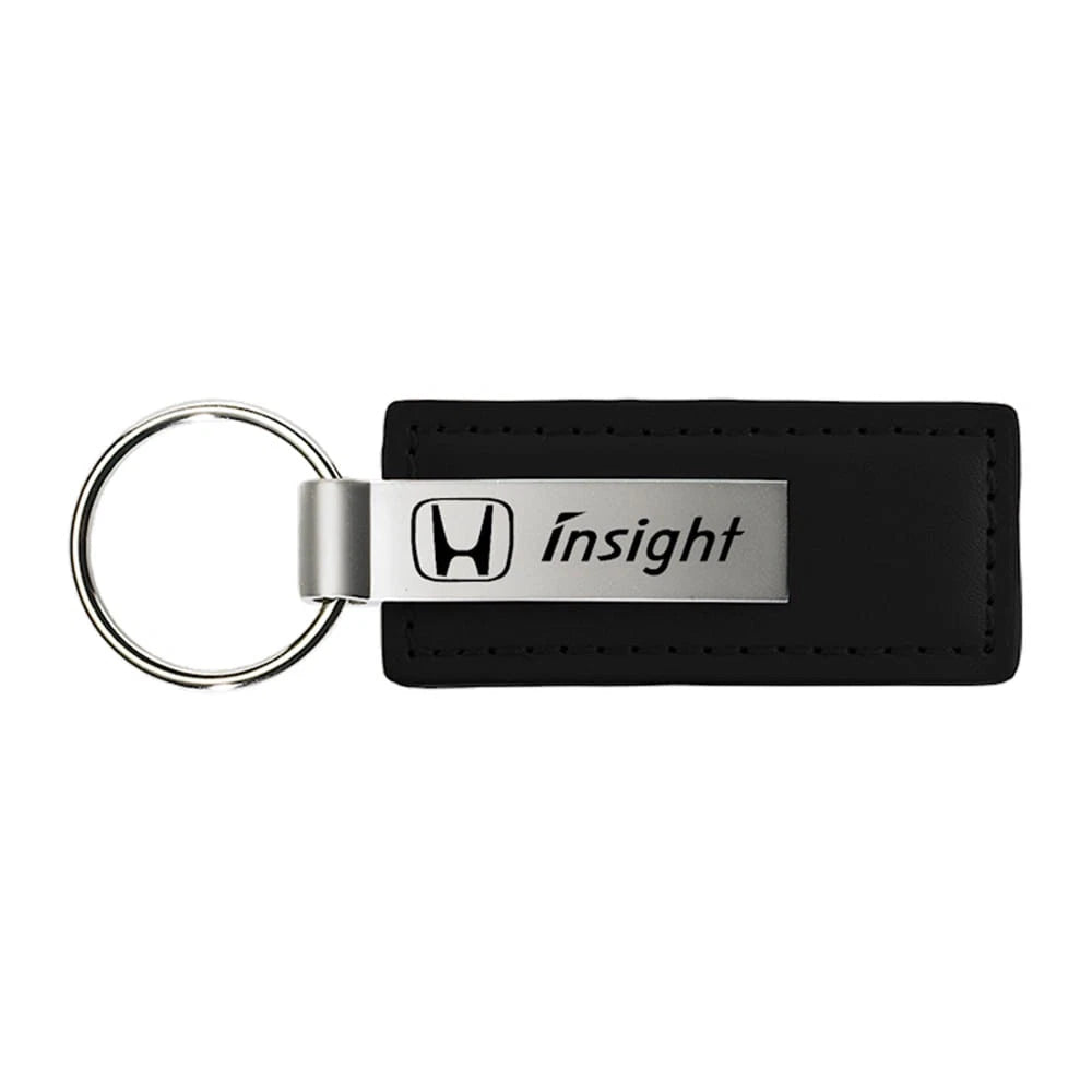 Black Leather Keychain - Officially Licensed for Honda Insight