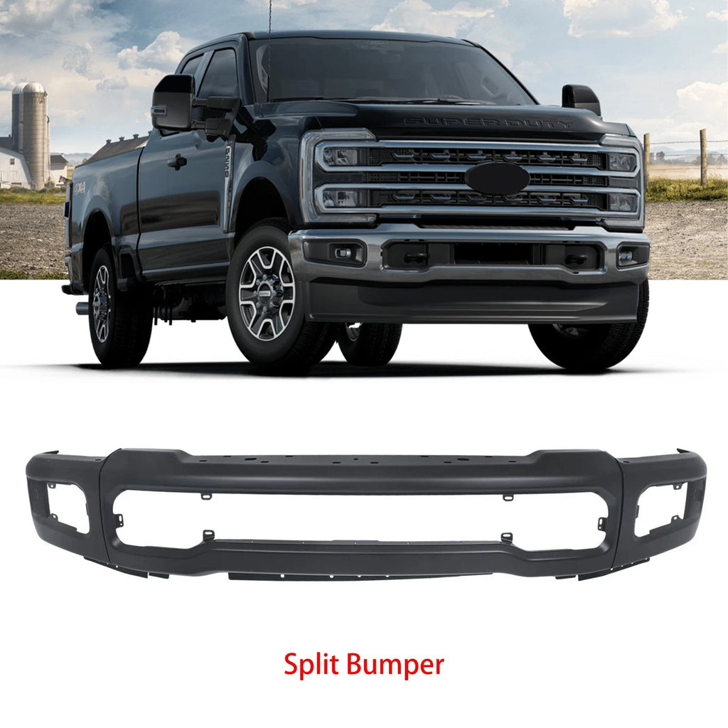 Black Front Bumper for Ford F-250 F-350 Super Duty (2023–2025) with Fog Light Holes