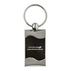 Logo on Black Rectangular Wave Keychain - Officially Licensed for Dodge Durango