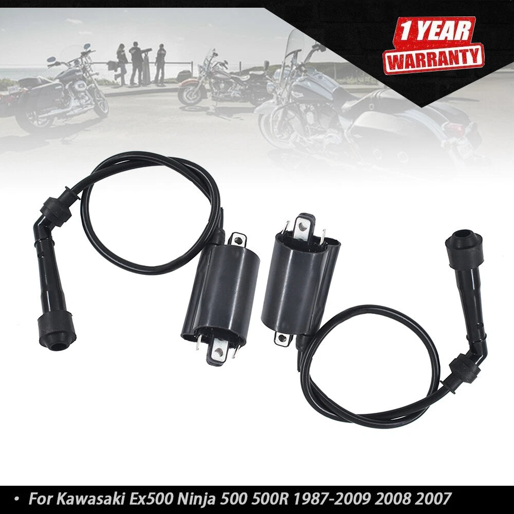 Set of 2 Ignition Coils for Kawasaki Ninja 500R (1997–2009)