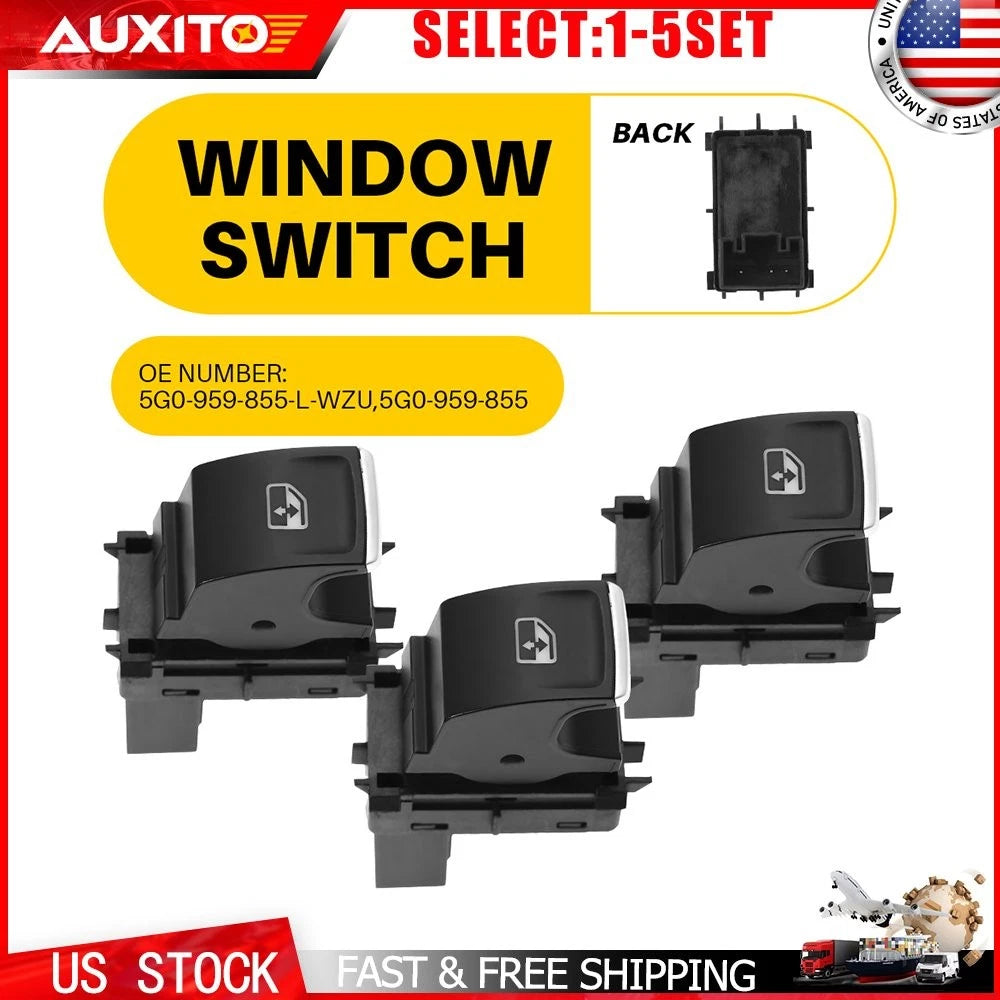 OE Door Window Switch for Volkswagen Golf Tiguan (2016–2021) 5G0-959-855-L-WZU
