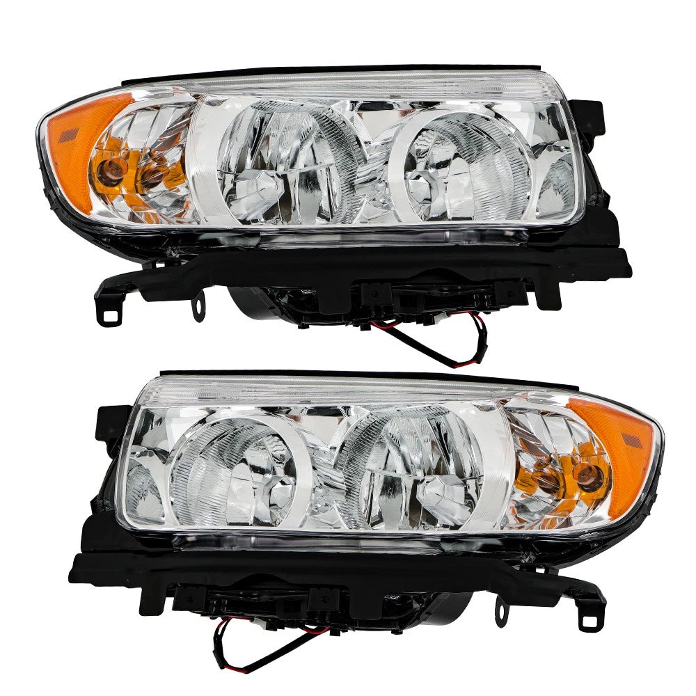 Set of 2 Clear Halogen Projector Headlights for Subaru Forester (2006-2008)
