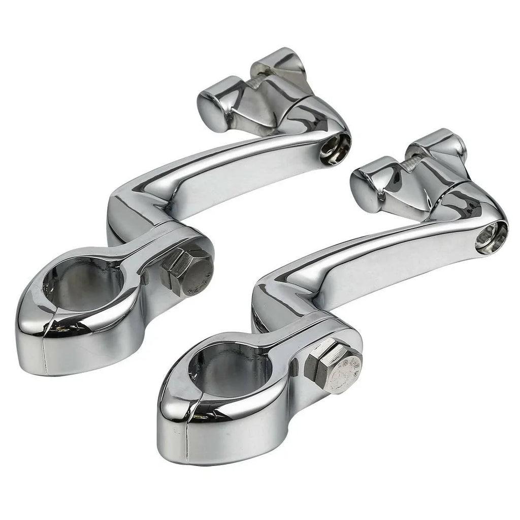 1 1/4" Adjustable Engine Guard Foot Pegs for Harley