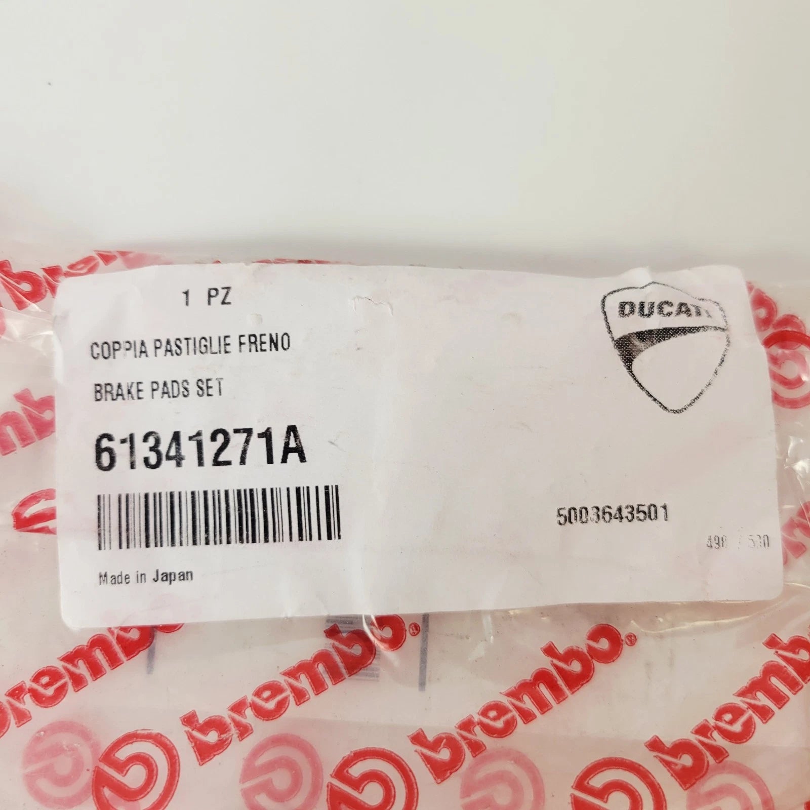 Set of 2 Brembo Front Brake Pads for Ducati Panigale V4 (2018–2023) 61341271A