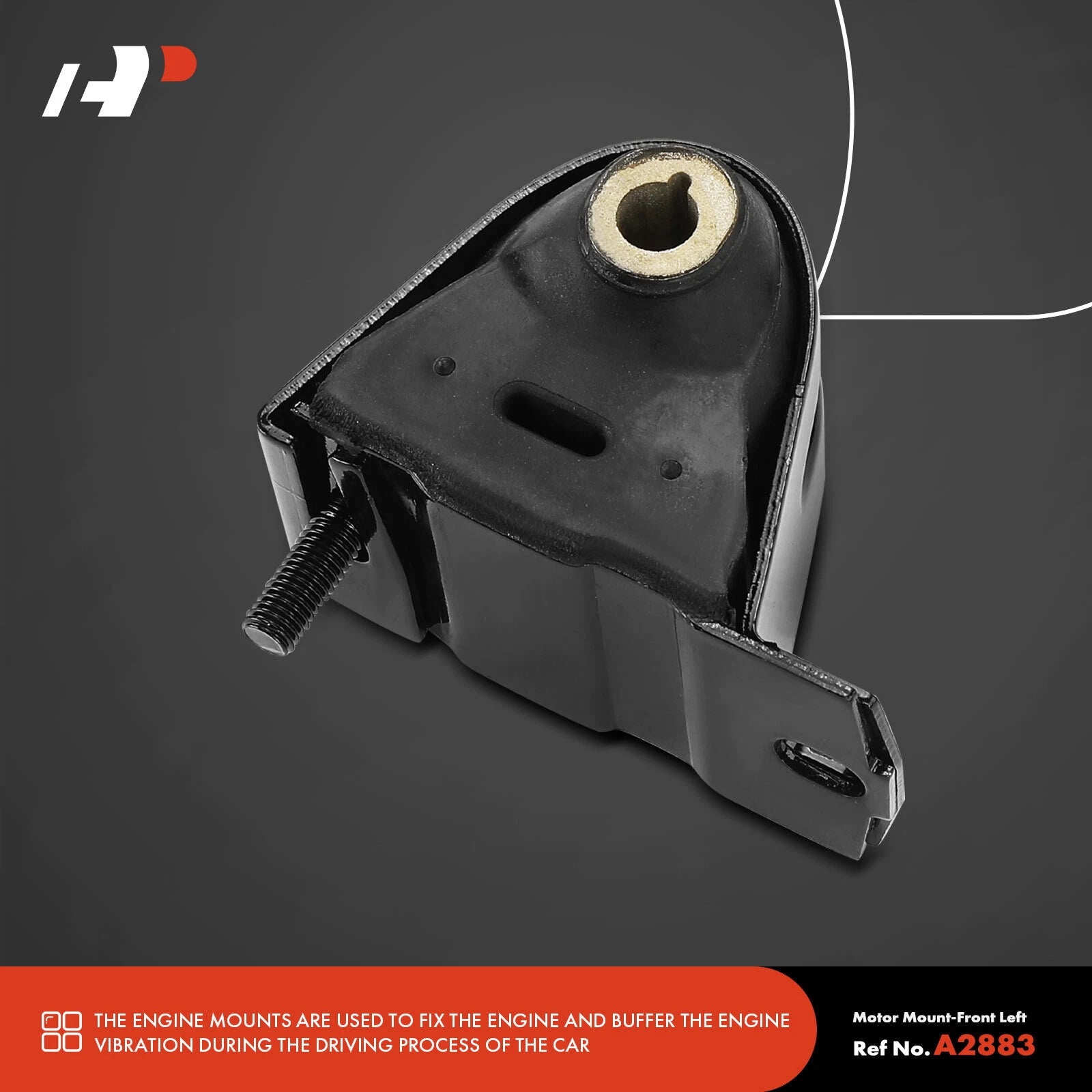 2X Front Engine Motor Mount for Jeep Wrangler TJ (1997-2006)